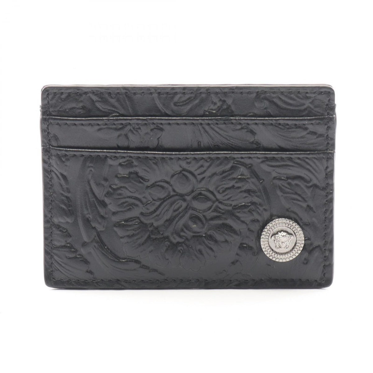 Versace Card Case Medusa Black Leather