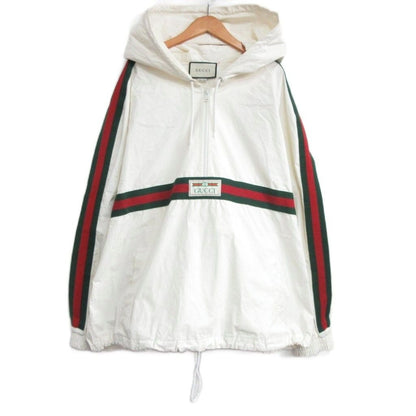 Gucci Sherry Line Cotton Canvas Windbreaker Anorak Hoodie Large 56