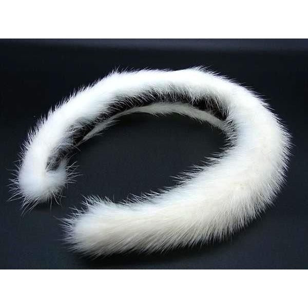 Chanel Hair Headband White Ivory Alpaca — view 2