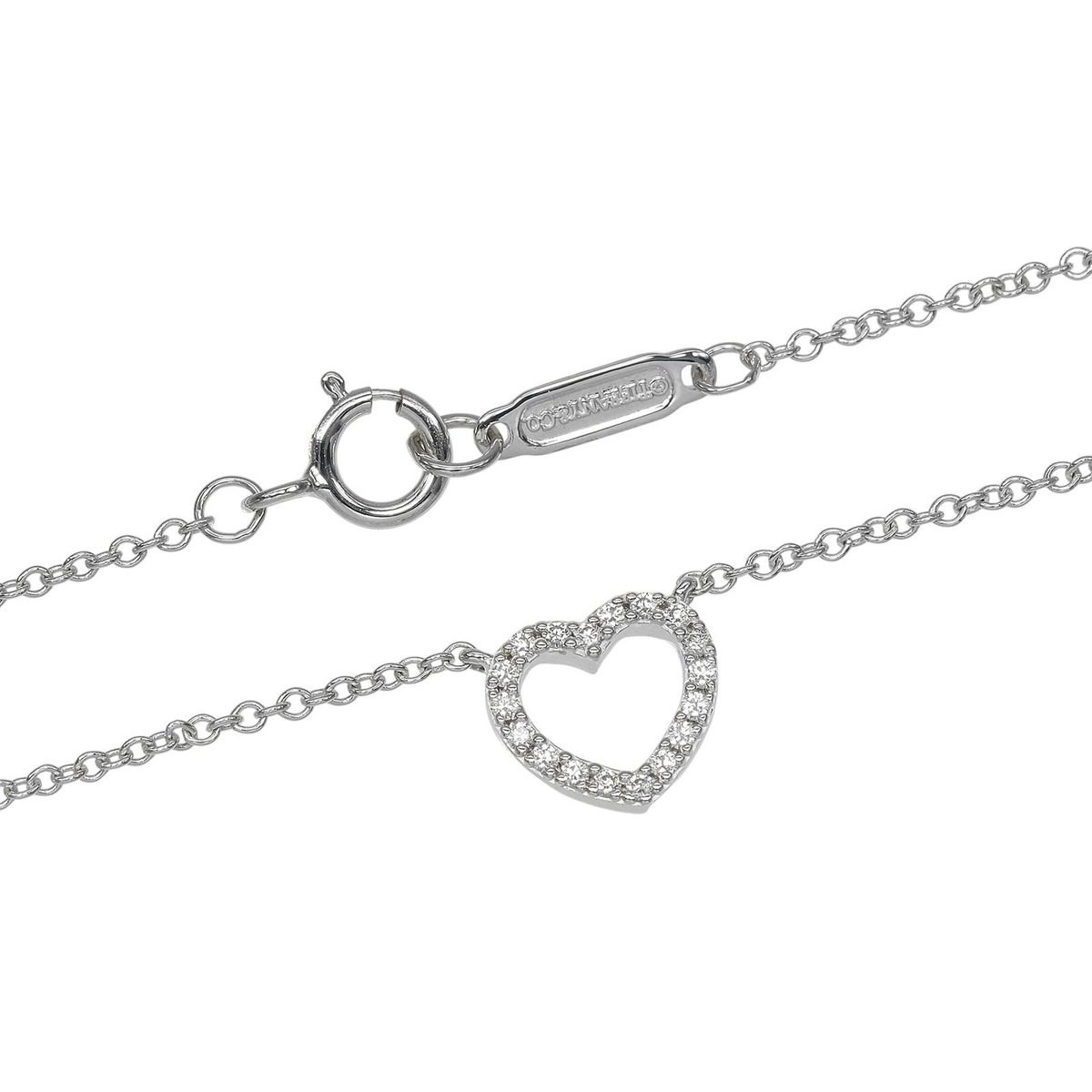 Tiffany & Co Metro Heart Gold Diamond Necklace — view 5