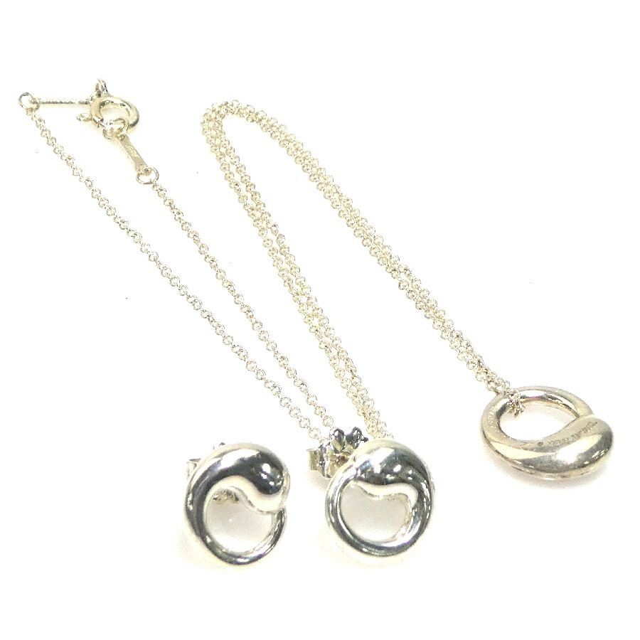 Tiffany & Co Earrings Set Necklace Eternal Circle