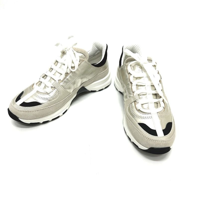 Chanel Sneakers Coco Mark Metallic Leather Metiers D'art