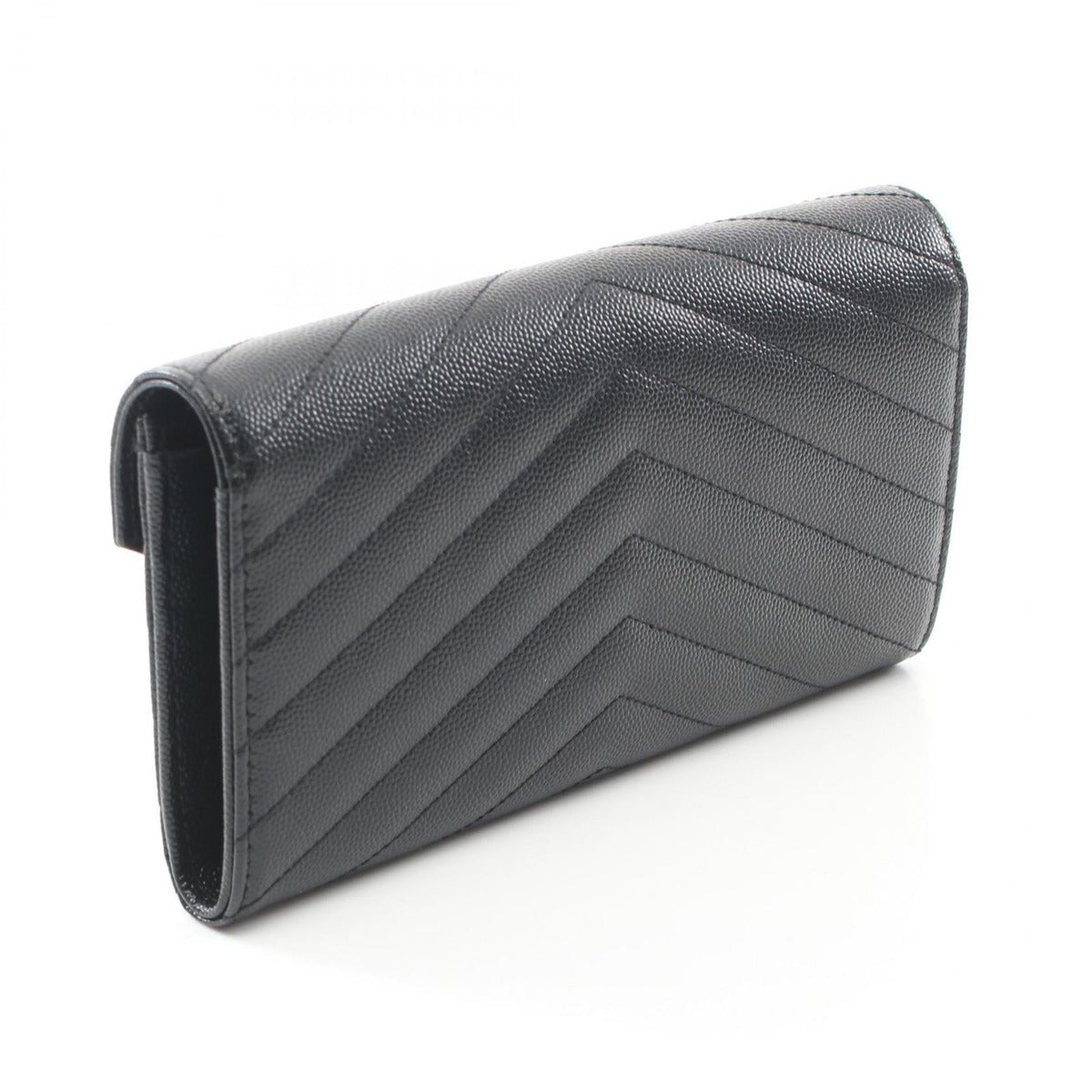 Saint Laurent Paris Bifold Long Wallet Monogram Nero Leather — view 2