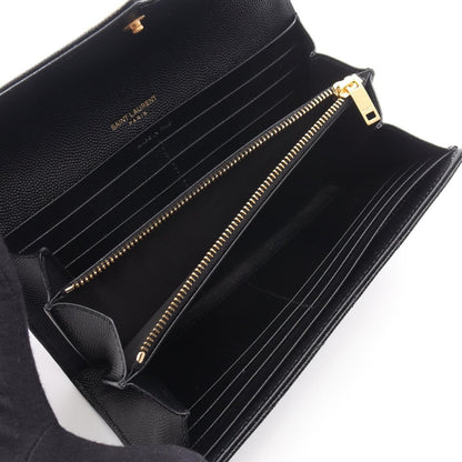 Saint Laurent Paris Bifold Long Wallet Monogram Nero Leather — view 3
