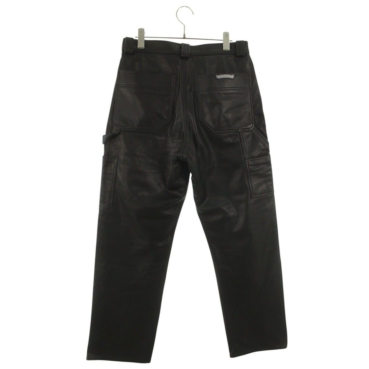 Chrome Hearts Carpenter Double Knee Leather Long Pants — view 2
