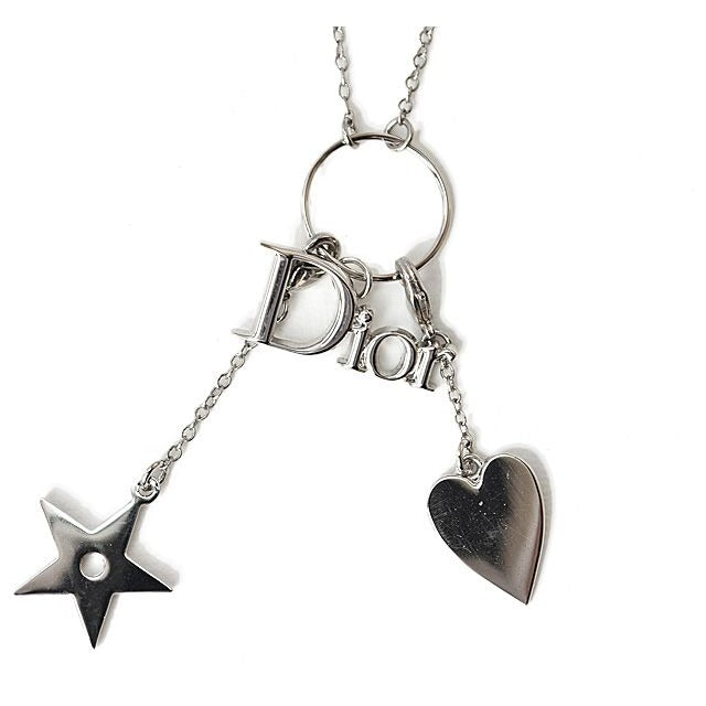 Christian Dior Necklace Vintage Logo Star Heart