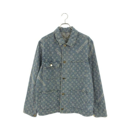 Louis Vuitton Supreme LV Jacquard Denim Chore Coat Monogram Jacket 48