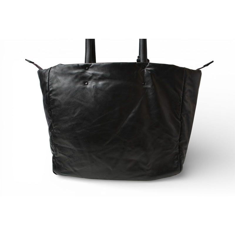 Prada Tote Logo Leather Black Pink — view 4
