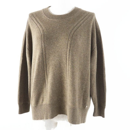 Hermes 22 AW 2 H2603 D1 100% Cashmere Silver Hardware With Serie Plate Crew Neck