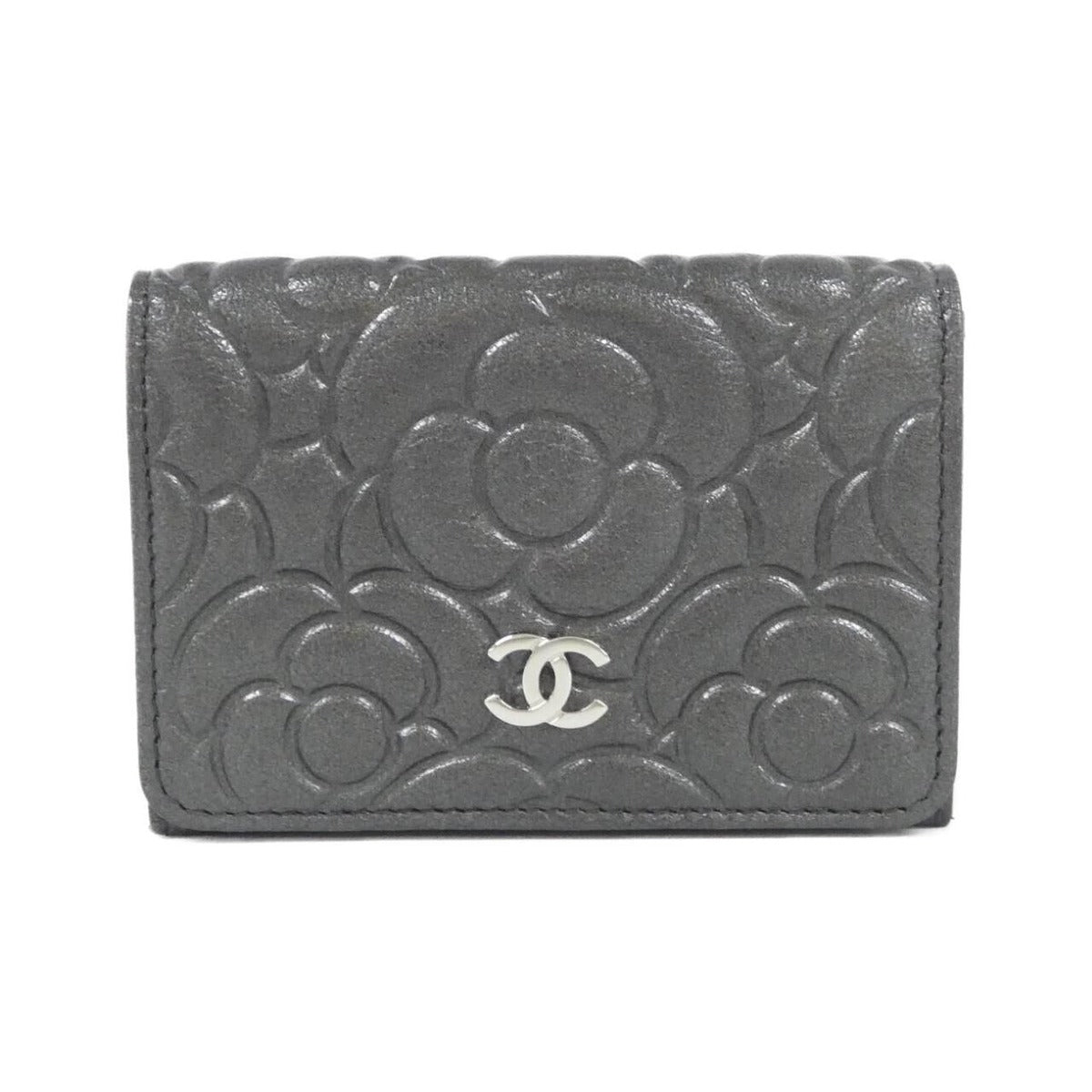 Chanel Wallet Satin Silver