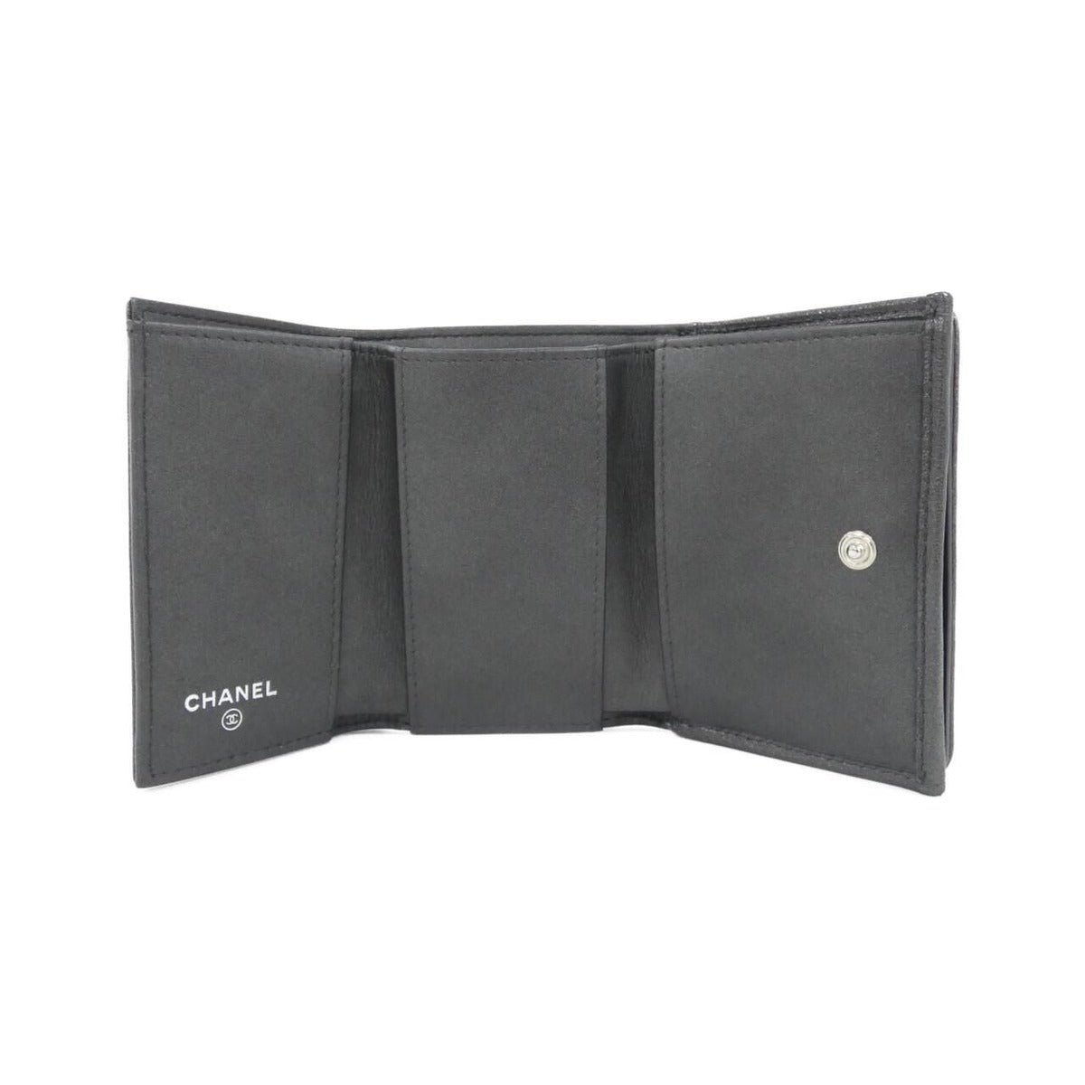Chanel Wallet Satin Silver — view 4