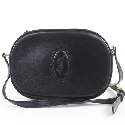Saint Laurent Paris YSL Logo Camera Bag Leather Shoulder Black
