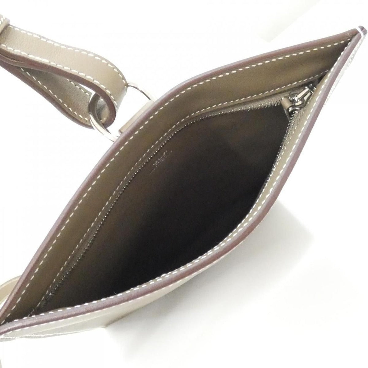 Hermes Chien Plus Wallet Etoupe Silver — view 7