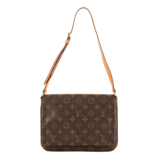 Louis Vuitton Musette Tango Brown Monogram Canvas Shoulder Bag
