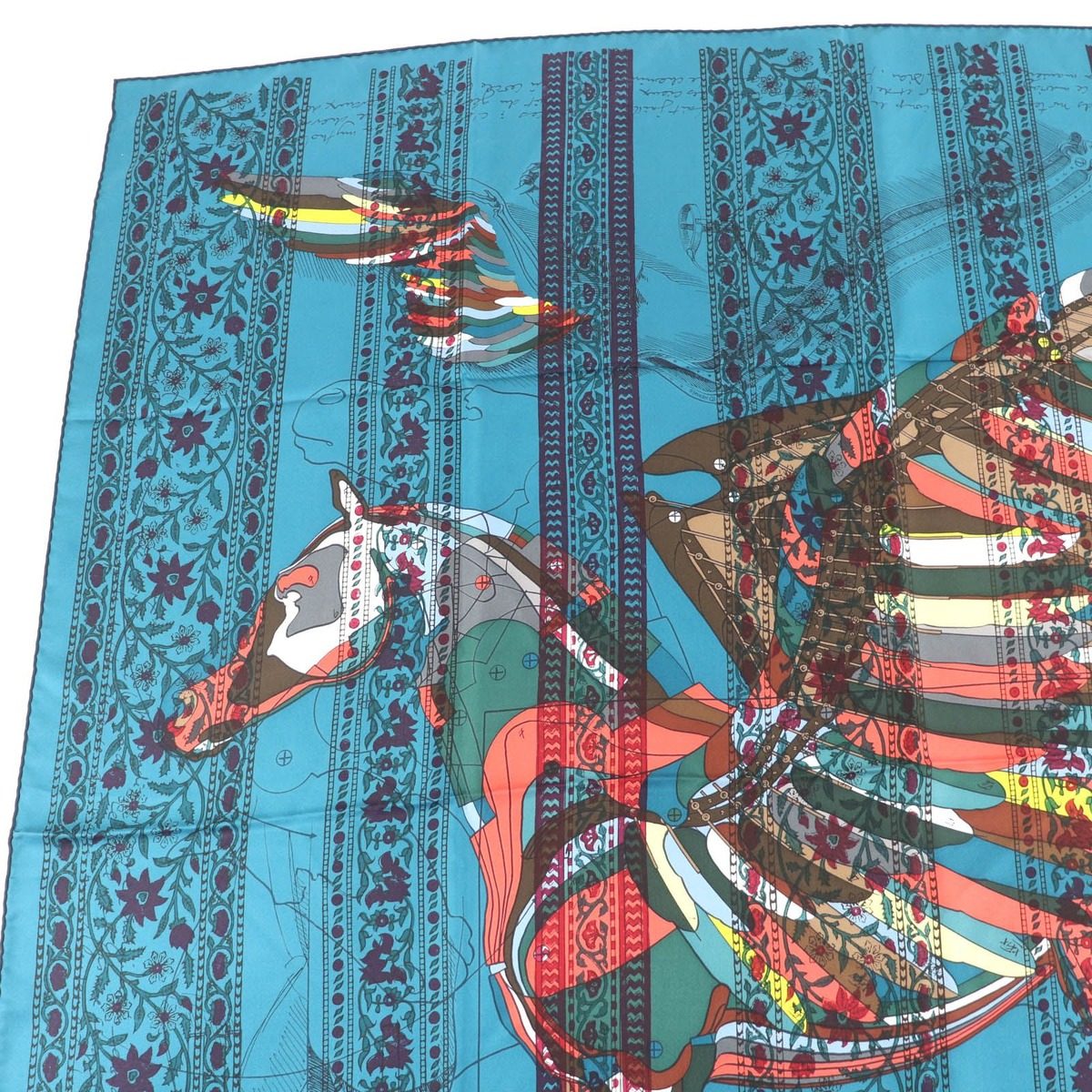 Hermes Carre 140 le Pegase D Pegasus Silk Geant Scarf Multi — view 3