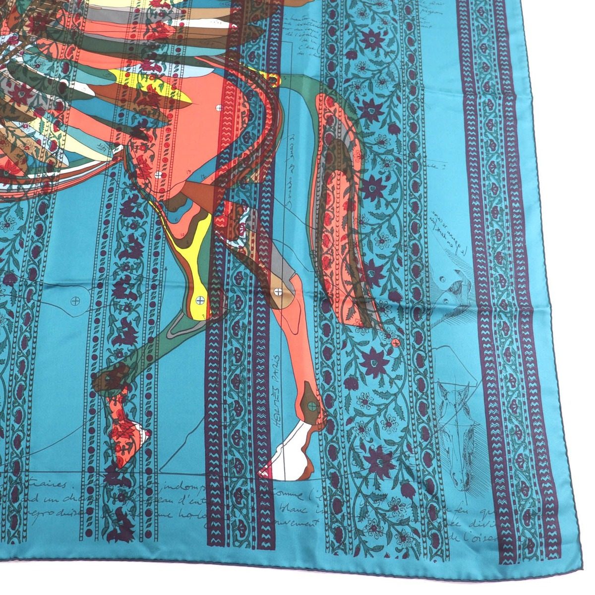 Hermes Carre 140 le Pegase D Pegasus Silk Geant Scarf Multi — view 5