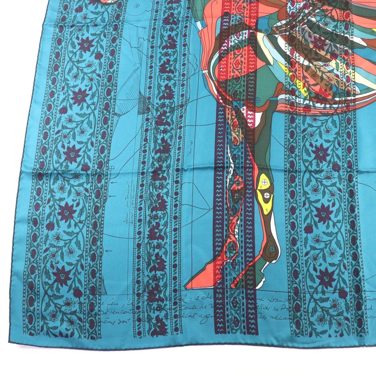 Hermes Carre 140 le Pegase D Pegasus Silk Geant Scarf Multi — view 6