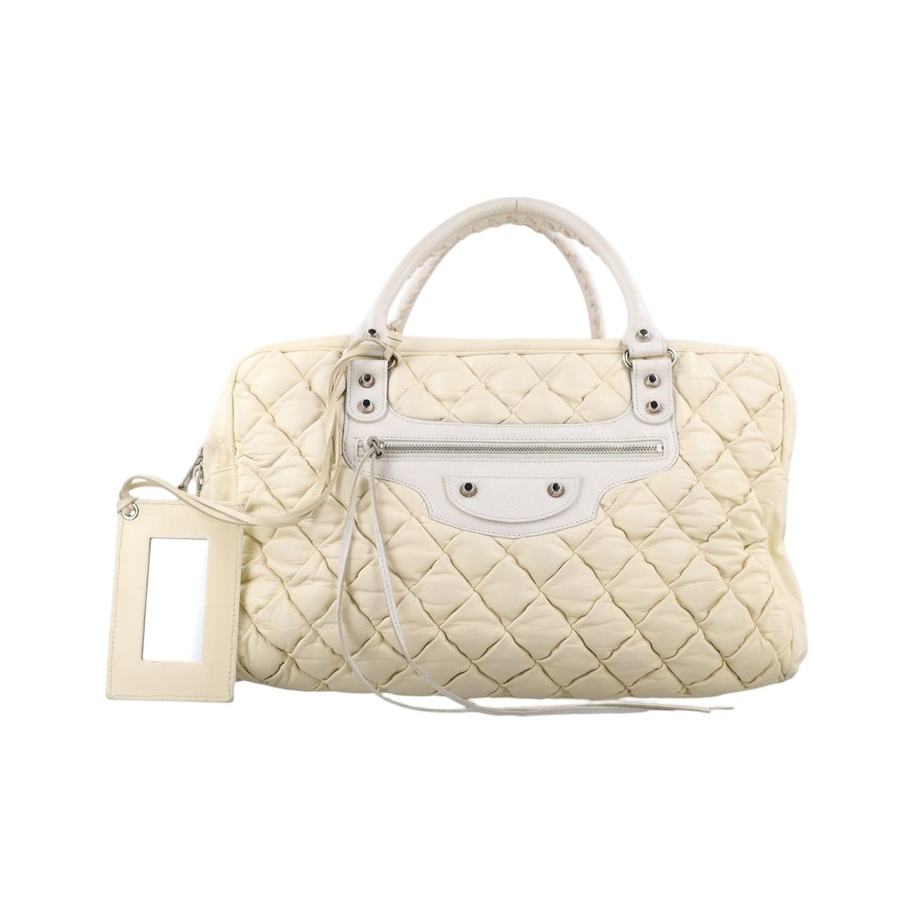 Balenciaga the Matelasse Beige Handbag