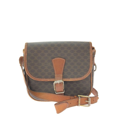 Celine Shoulder Bag Crossbody Macadam Pattern Vintage M92 Brown