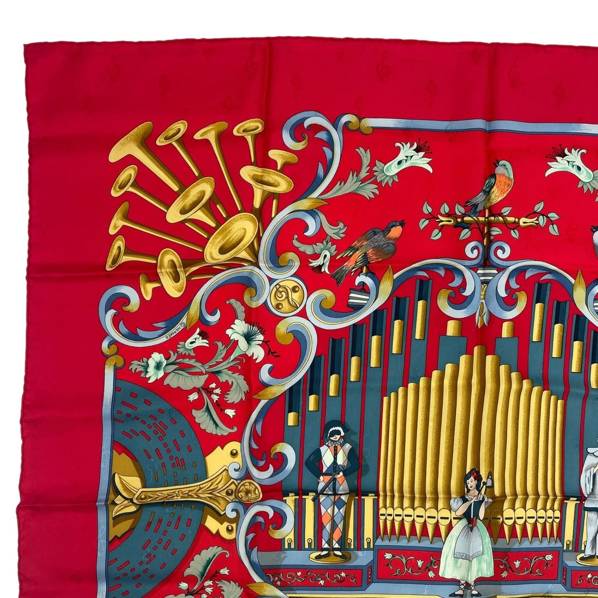 Hermes Scarf Silk Carre 90 Orgauphone ET Autres Mecaniques Pipe Organ — view 2