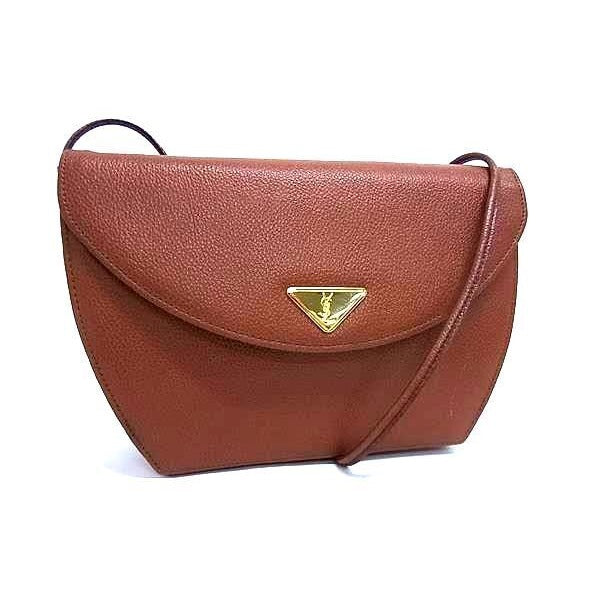 Yves Saint Laurent Shoulder Bag Leather Brown