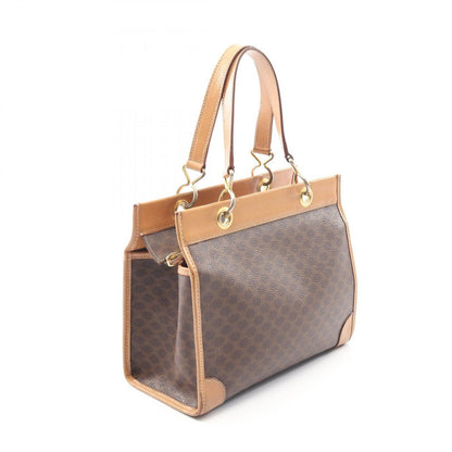 Celine Handbag Macadam Dark Brown Canvas Leather — view 2