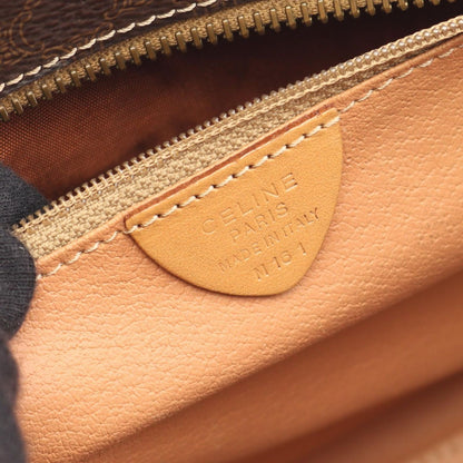 Celine Handbag Macadam Dark Brown Canvas Leather — view 4