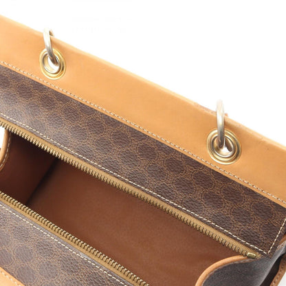 Celine Handbag Macadam Dark Brown Canvas Leather — view 6
