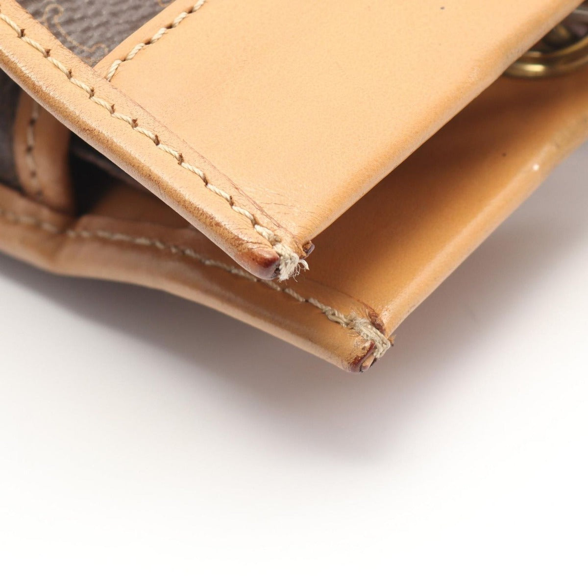 Celine Handbag Macadam Dark Brown Canvas Leather — view 7