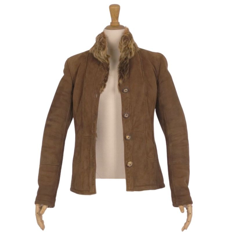 Loewe Jacket Leather Mouton Fur Outerwear — view 3