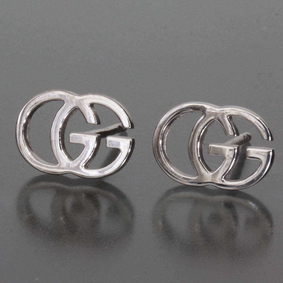 Gucci Double Earrings 18K White Gold
