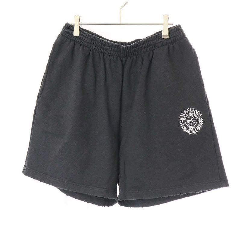 Balenciaga 21 AW Damaged Sweatshorts Black