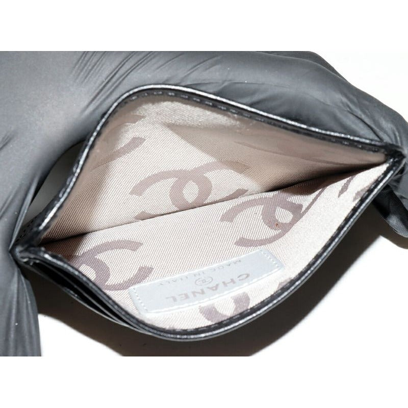 Chanel Card Case Pass Cambon Line Calf Black And Silver C0790 — view 3