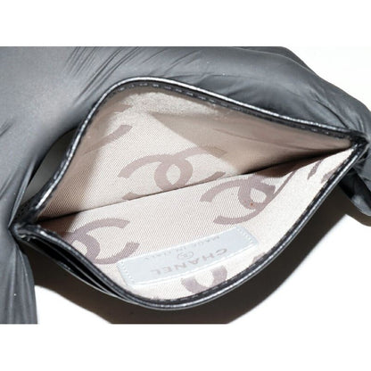 Chanel Card Case Pass Cambon Line Calf Black And Silver C0790 — view 3