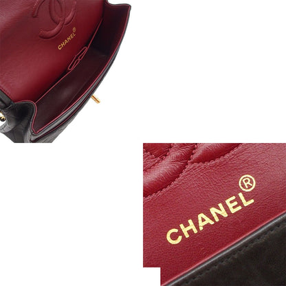 Chanel Black Lambskin Quilted 25 Double Flap Chain Shoulder Bag Vintage — view 5