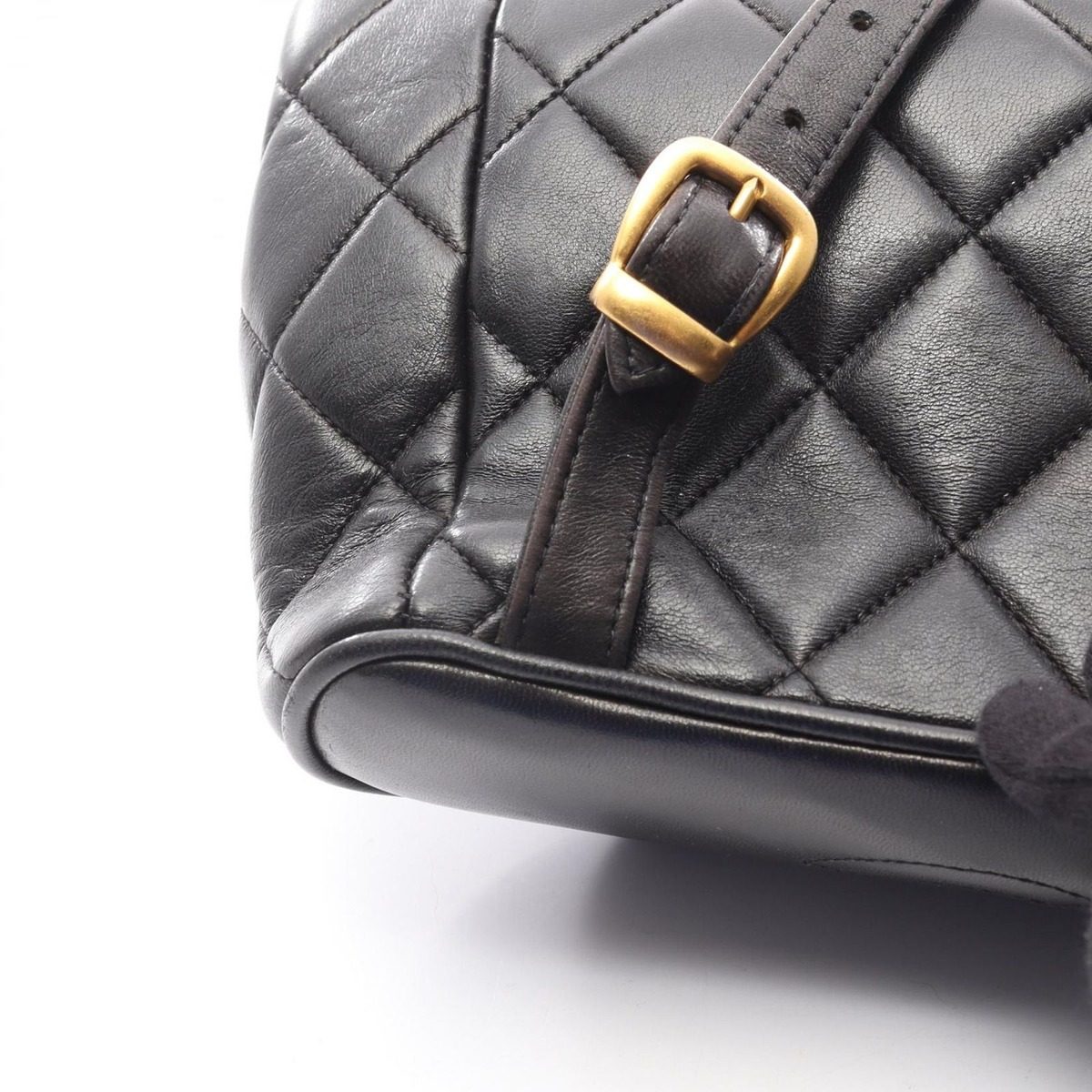 Chanel Backpack Quilted Black Lambskin Double Turnlock — view 10