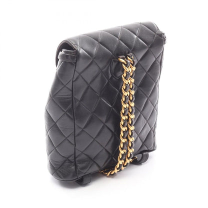 Chanel Backpack Quilted Black Lambskin Double Turnlock — view 2