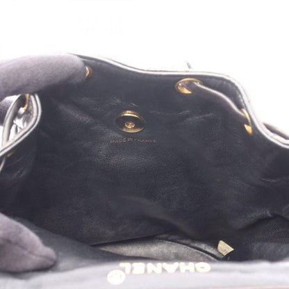 Chanel Backpack Quilted Black Lambskin Double Turnlock — view 6