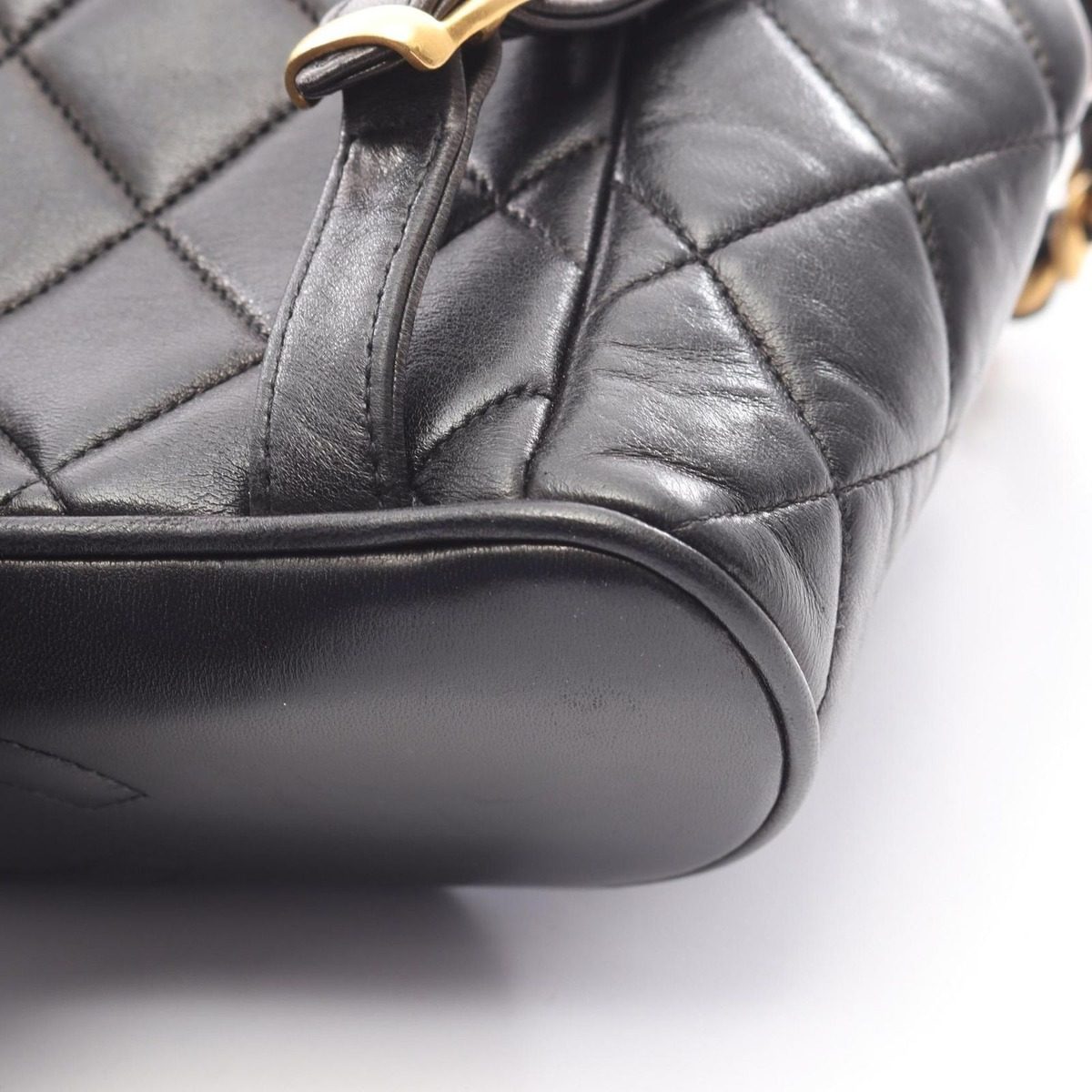Chanel Backpack Quilted Black Lambskin Double Turnlock — view 9