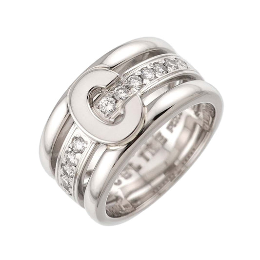Celine Ring Diamond Ruby Pt Platinum Logo