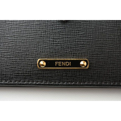 Fendi Card Case Business Holder Leather Black — view 6
