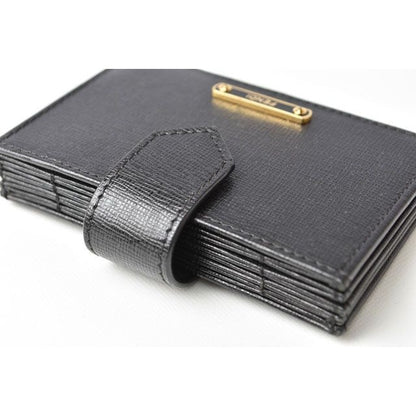 Fendi Card Case Business Holder Leather Black — view 7
