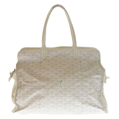 Goyard PM Tote White Leather Silver