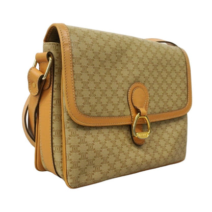 Celine Shoulder Bag Macadam Brown Gold — view 2