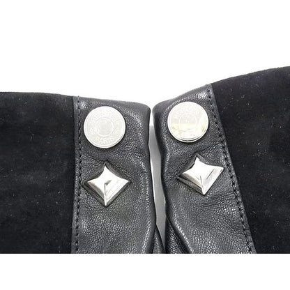 Hermes Harmony Series Lambskin Gloves List 7 Black — view 3