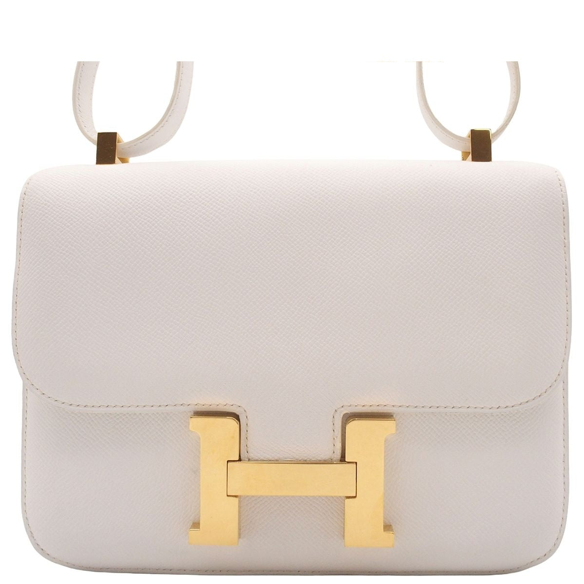 Hermes Constance 24 White Gold Epsom Shoulder Bag