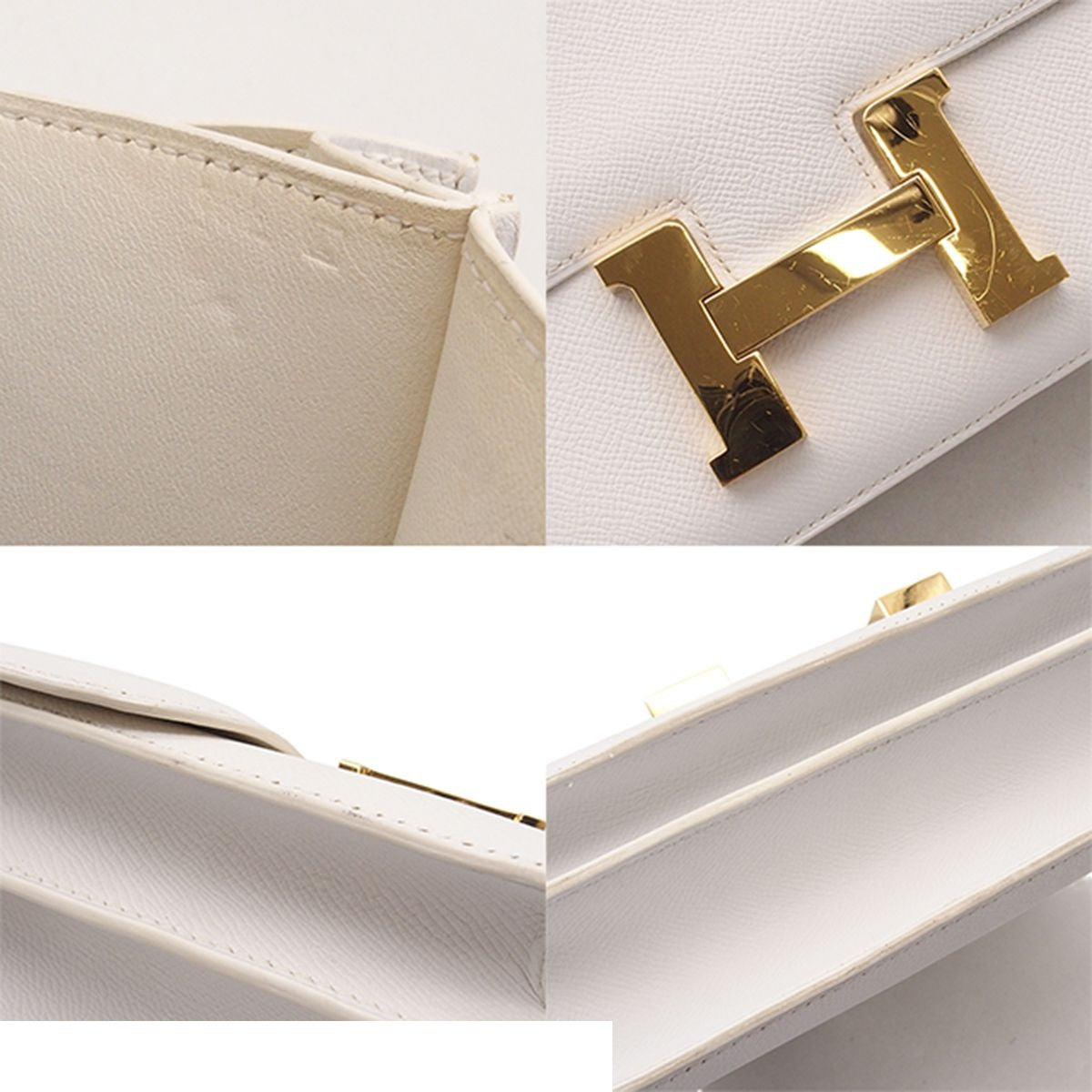 Hermes Constance 24 White Gold Epsom Shoulder Bag — view 6
