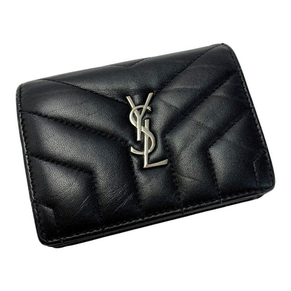 Saint Laurent Leather YSL Black Wallet Bifold