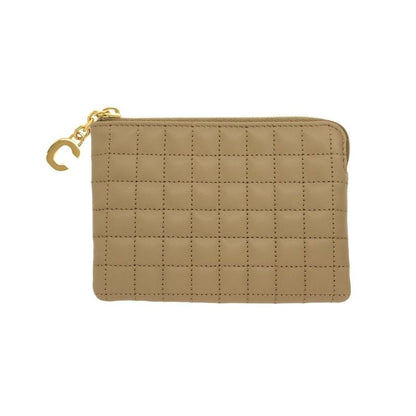 Celine CC Charm Quilted Coin Case 10 B823 bfl Brown