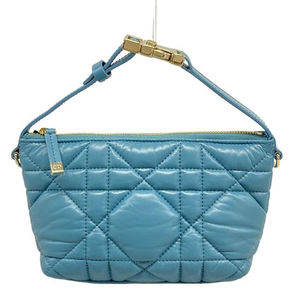 Dior Cannage Nomad Pouch Navy Mini Bag Leather